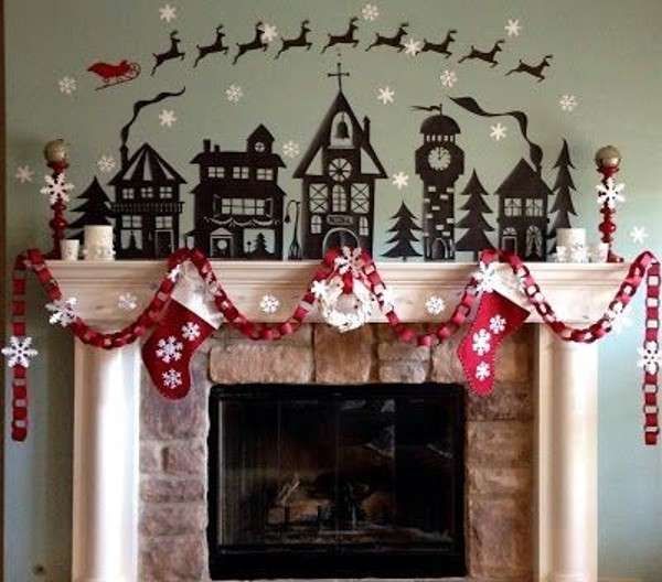 Christmas Fireplaces Decor 37 - Fireplace Mantel Décor Styles For The Christmas Season
