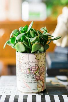 Decoupage Tin Can Planters 3 - Amazing Ideas To Decoupage Tin Can Planters