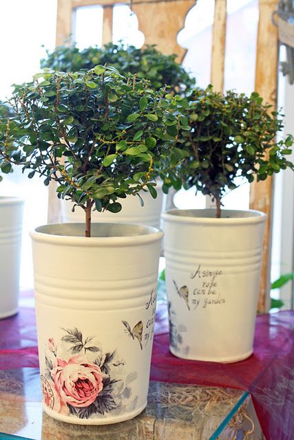 Decoupage Tin Can Planters 32 - Amazing Ideas To Decoupage Tin Can Planters