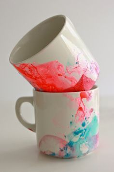 Diy Painted Mugs 37 - Top DIY Painted Mugs Ideas
