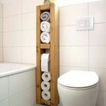 Diy Toilet Paper Holder 25 214x214 - 40+ Creative & Easy DIY Toilet Paper Holders
