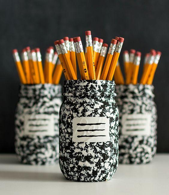 Mason Jar Pencil Holders 25 - Spectacular Mason Jar Pencil Holders Ideas