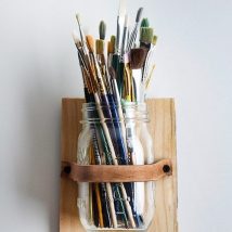 Mason Jar Pencil Holders 3 214x214 - Spectacular Mason Jar Pencil Holders Ideas