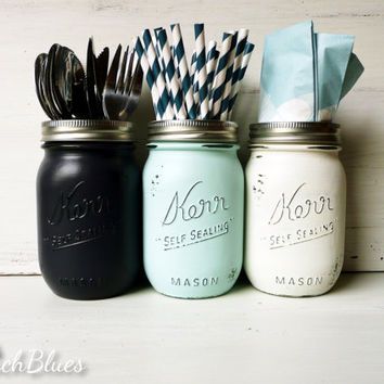 Mason Jar Pencil Holders 7 - Spectacular Mason Jar Pencil Holders Ideas